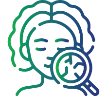 Taut, shiny, darker skin