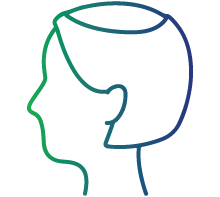 Thinning hair on the head