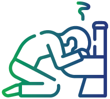 Vomiting during or after coughing fits