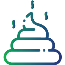 Greasy, foul-smelling poop