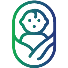 Newborns infected around the time of birth