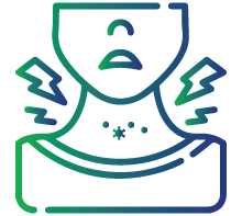 Oral infections (white patches on the tongue, pain while swallowing)