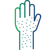 Tingling,  itching, or burning sensation on the affected skin