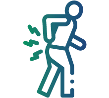 Bone pain, especially in the back, chest or hips