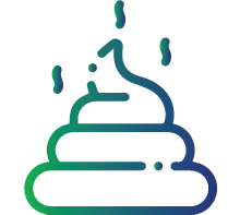 Tarry (dark and sticky) stool