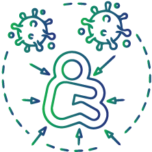 Newborns with symptoms of infection
