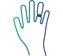 Thickening and swelling of the fingers