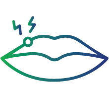 Open sores (ulcers) – characteristic feature of herpes infection