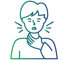 Pain in the throat or neck