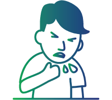 Coughing (with blood)