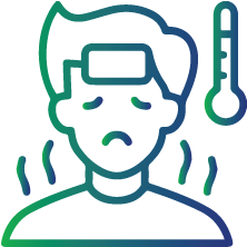 When rubella symptoms such as fever and rash