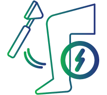 Increased reflex response of the muscles