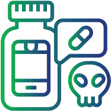 Patients with symptoms of overdose