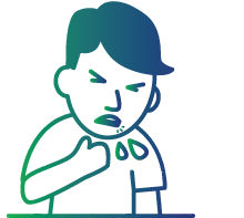 Nagging cough with blood in it