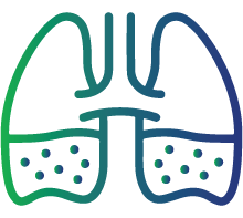 Persistent fluid accumulation (effusion) in the chest, abdomen, or other cavities