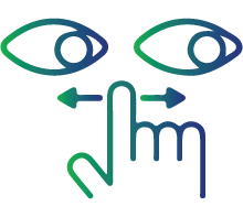 Nystagmus (involuntary eye movement) or unsteady gait