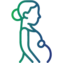 Pregnant women in the second trimester typically between 15 and 20 weeks of gestation.