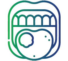 Red-ringed blisters and ulcers on the soft palate and tonsils