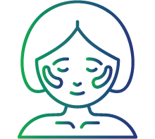 Dark patches on the skin (acanthosis nigricans), a sign of insulin resistance.