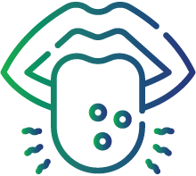 Swollen reddish tongue