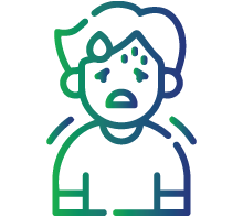 Fever and sweating- Accompanied by high blood pressure or rapid heartbeat.