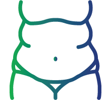 Increased body fat, especially around the belly