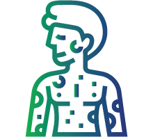 Red rashes with irregular edges