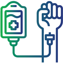 Individuals who have had a blood transfusion recently and are experiencing symptoms of a transfusion reaction