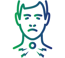 Tingling or swelling in the tongue, lips or throat