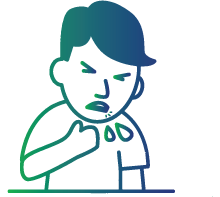 Cough lasting more than two – three weeks with or without blood