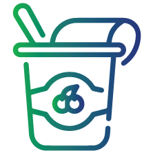 Custard, yogurt and pudding