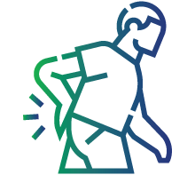 Back pain (due to small spinal fractures)