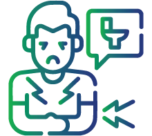 Constipation and loss of appetite