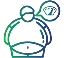 Mild to moderate obesity