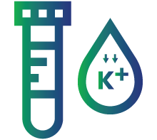 Low potassium levels (hypokalemia)