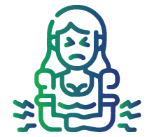 Upper abdominal pain (especially under ribs)