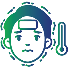 Having symptoms of malarial fever