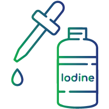 Take medicines that contain iodine